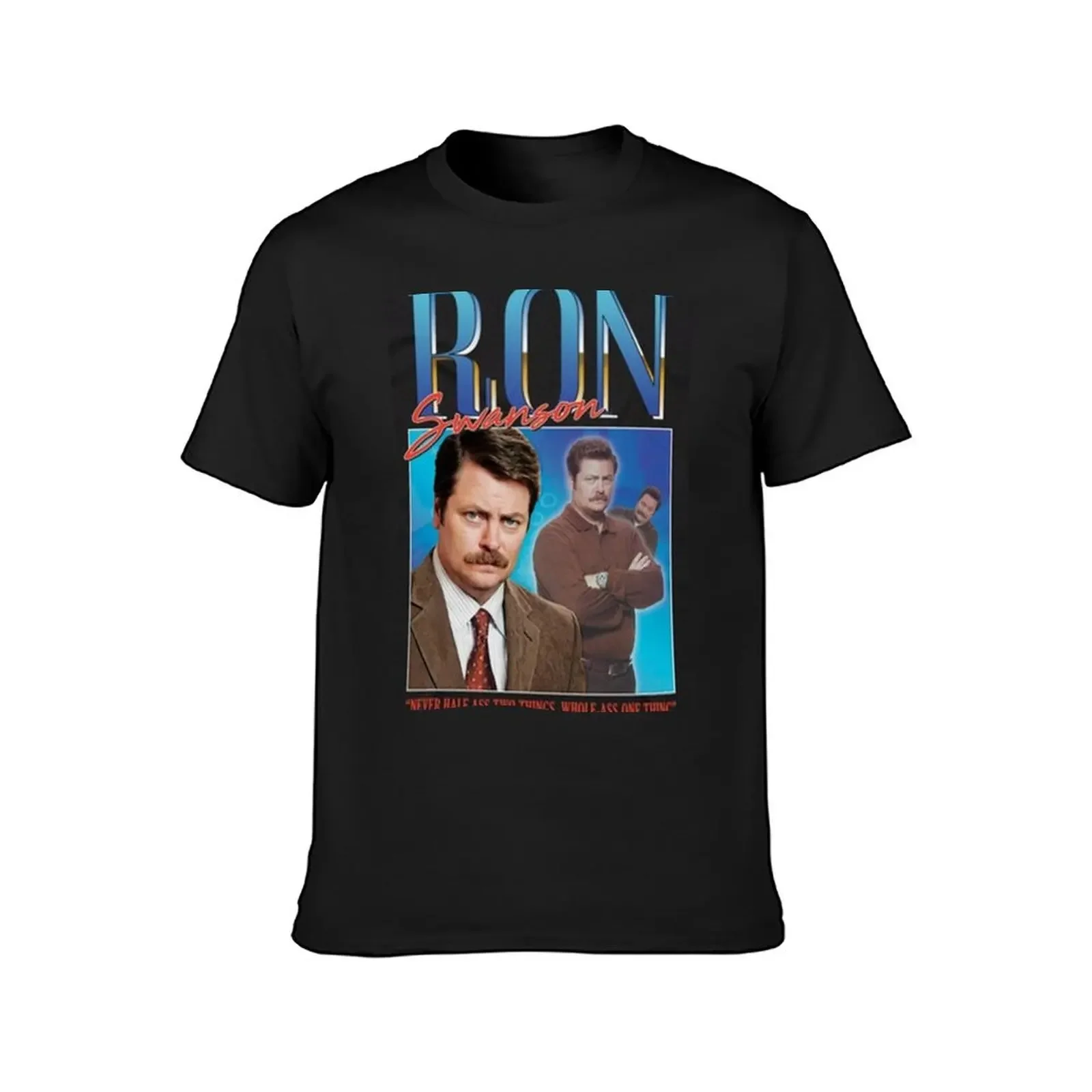 ron swanson T-Shirt anime t shirts sweat plain t shirts men