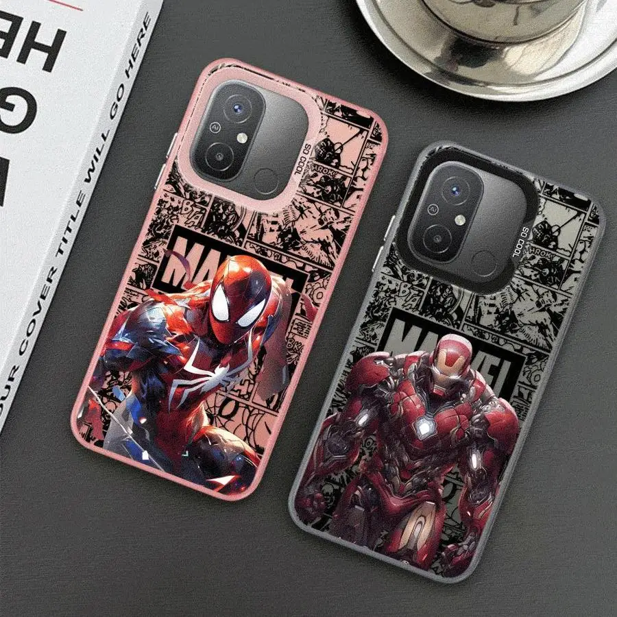 Marvel SpiderMan IronMan Phone Case for Redmi 12 4G 12C 13C 4G 5G 13 4G Poco X3 NFC X3 Pro C50 C51 C61 Redmi A1 A2 Plus A3x