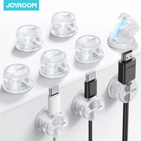 Joyroom 9 Pcs Magnetic Cable Organizer Cord Management Cable Clips Adhesive Wire Holder Keeper Under Desk Cord Hider JR-ZS468