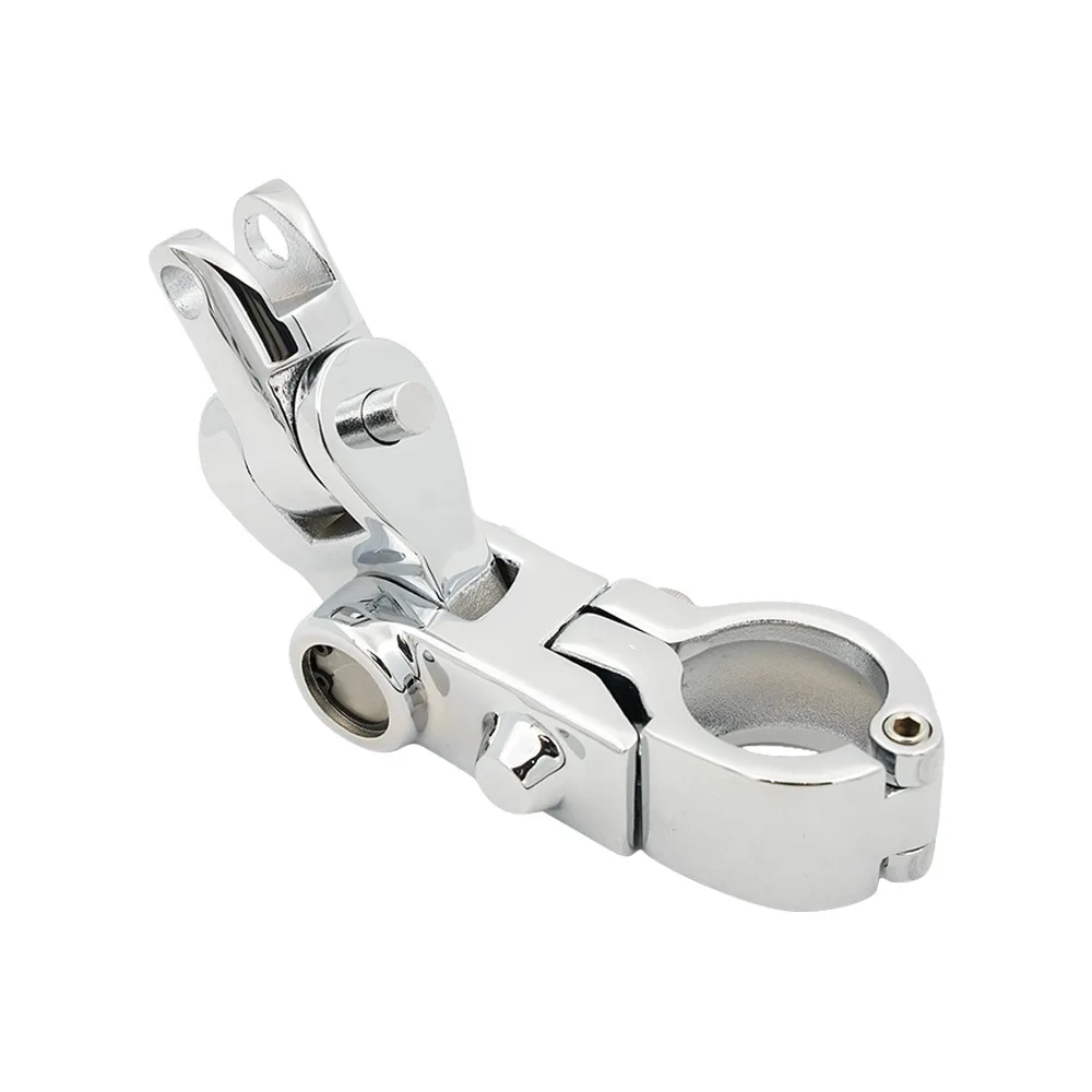 New Motorcycle Accessories Adjustable Highway Foot Peg Mount Clamp Kit Fit For Harley Engine Guard Crash Bar Chrome/Black