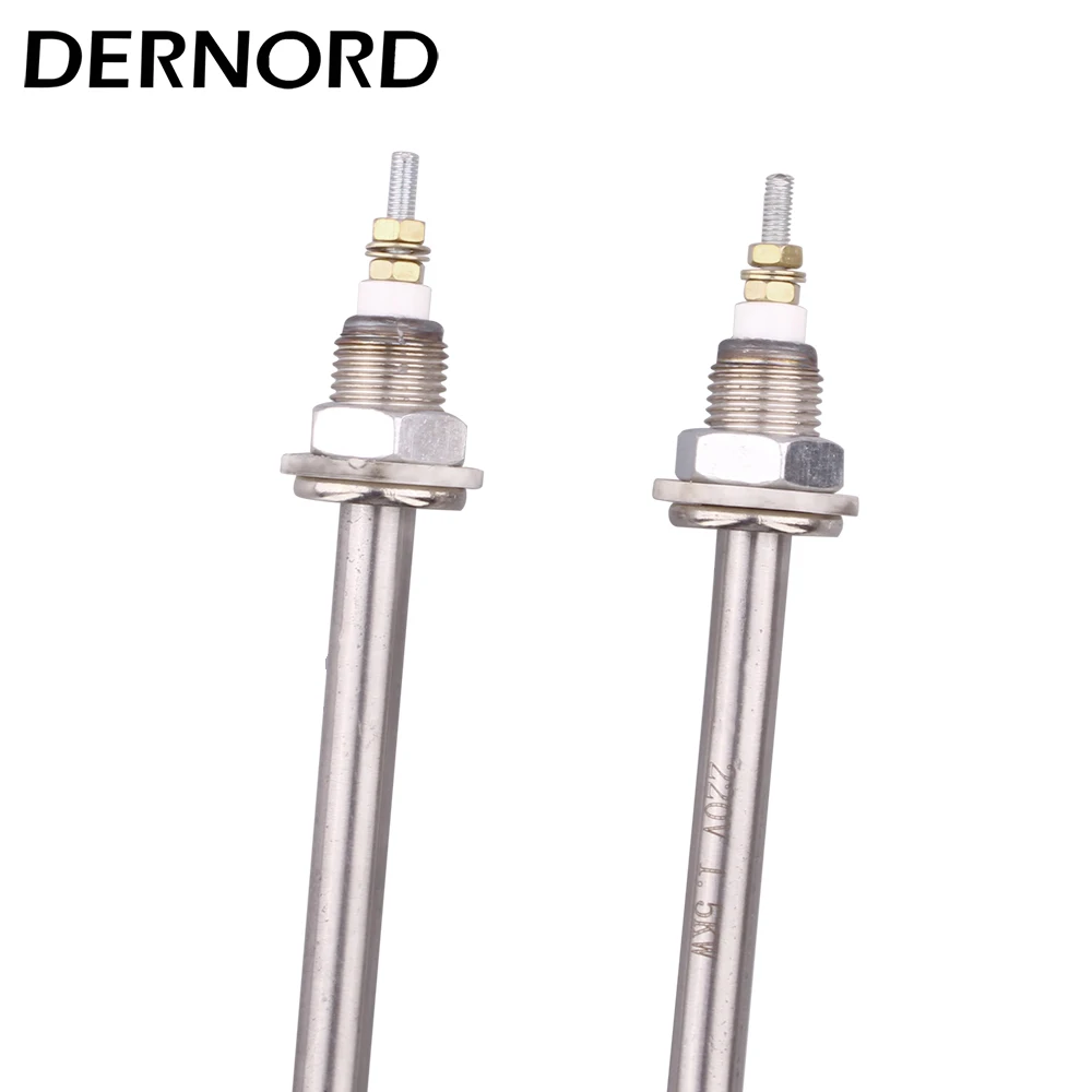 DERNORD U Type Electric Water Heating Element 220V Stainless Steel304 M16 M18 Thread 1KW/1.5KW/2KW/3KW/4KW Boiler Tubular Heater