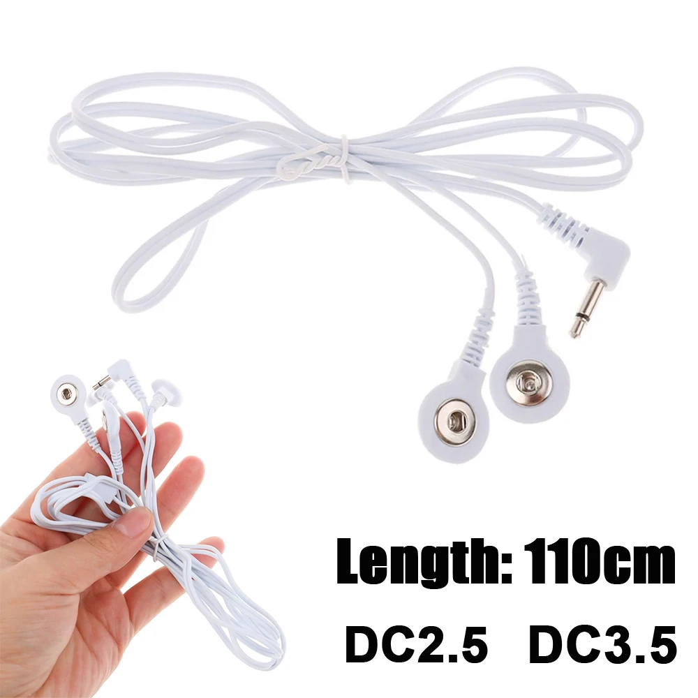 2/4Buttons New Electrotherapy Electrode Lead Electric Shock Wires Cable For Tens Massager Connection Cable Massage & Relaxation