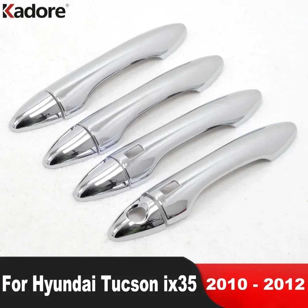 

Накладка на дверную ручку для Hyundai Tucson ix35 2010 2011 2012, хромированные боковые дверные ручки автомобиля, крышка, накладка на рамку, аксессуары