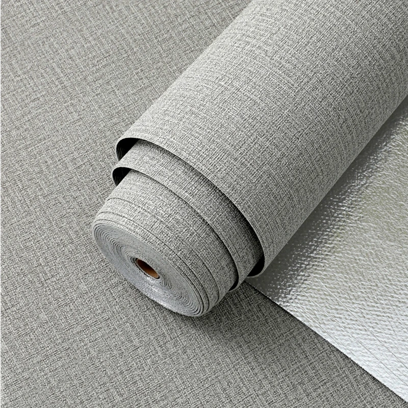 

2 Rolls Linen Texture 3D Foam Self-adhesive PVC Solid Color Thicken Waterproof Background Wall Renovation Wallaper Sticker 50cm