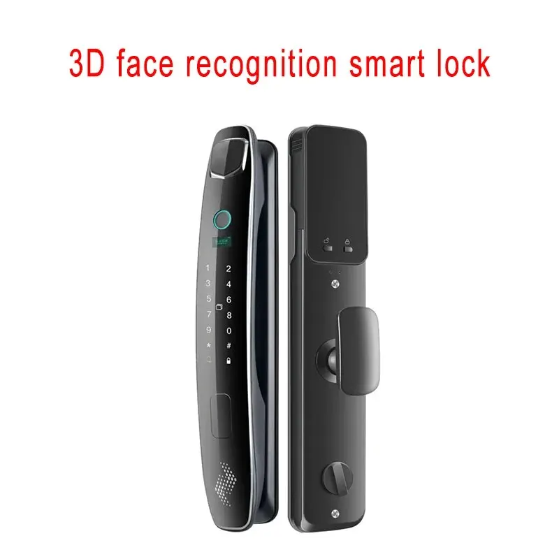 3D Face Real-time Intercom Smart Door Lock Security Camera Intelligent Fingerprint Password Biometric Electronic Key Unlock