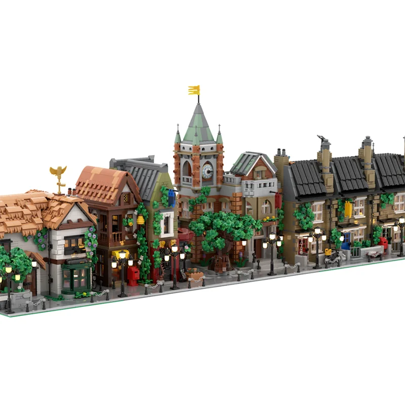 12468 шт. MOC Британская модульная коллекция, модульная модель, строительные игрушки, блоки, сборка, идея «сделай сам», кирпич, рождественские подарки на день рождения
