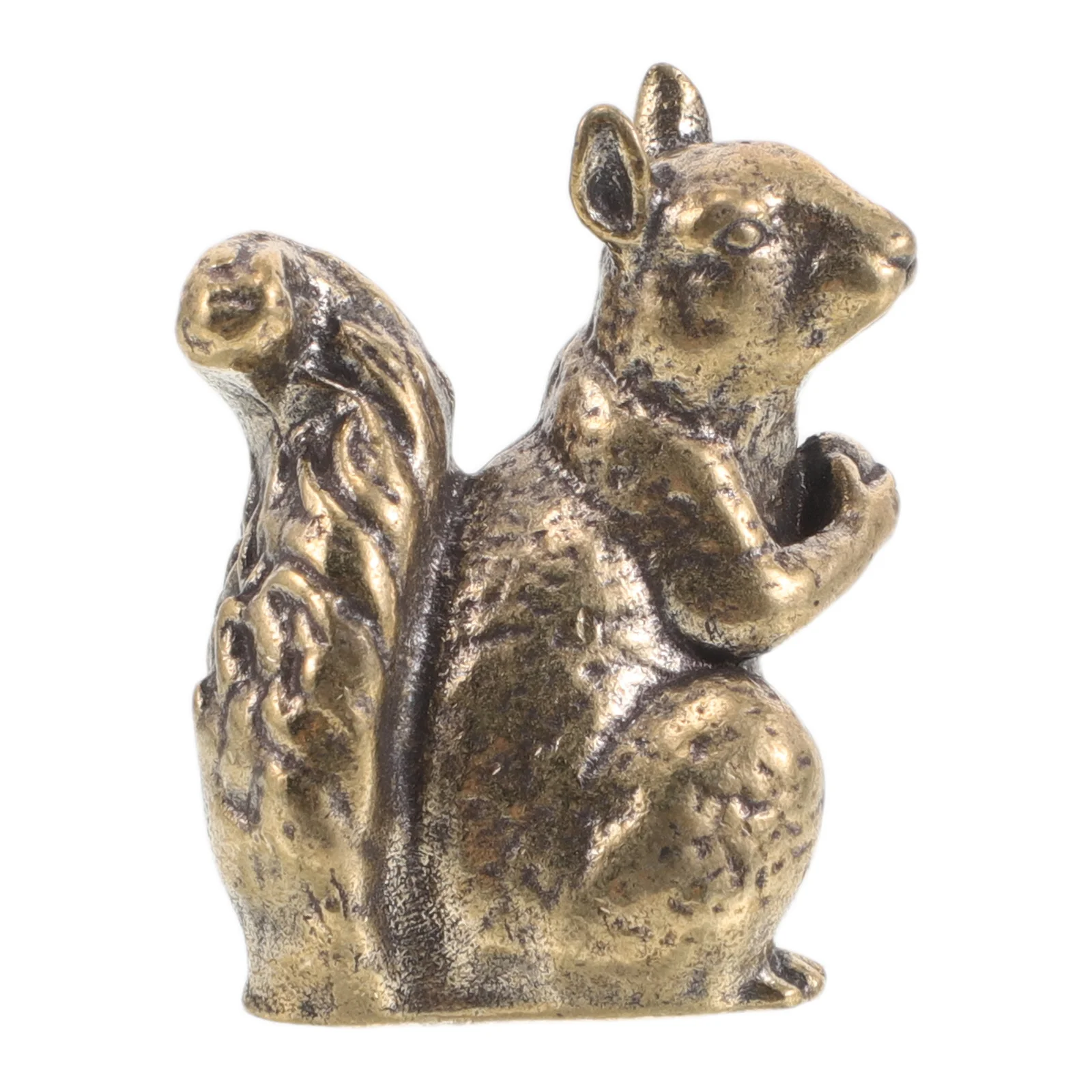 

Small Brass Squirrel Sculpture Timeless Design Desktop Ornament for Study Living Room Hotel Decor Miniature Metal Animal Art