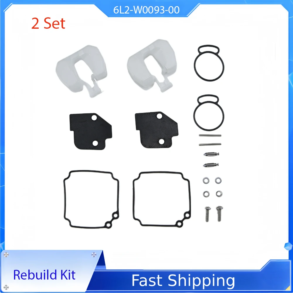 

6L2-W0093-00 Carburetor RRepair Kit For Yamaha 25hp 25B 25V E25A E25B 25Q 30hp C30 30G 30H WHS/L MHS/L WCS/L Outboard Parts