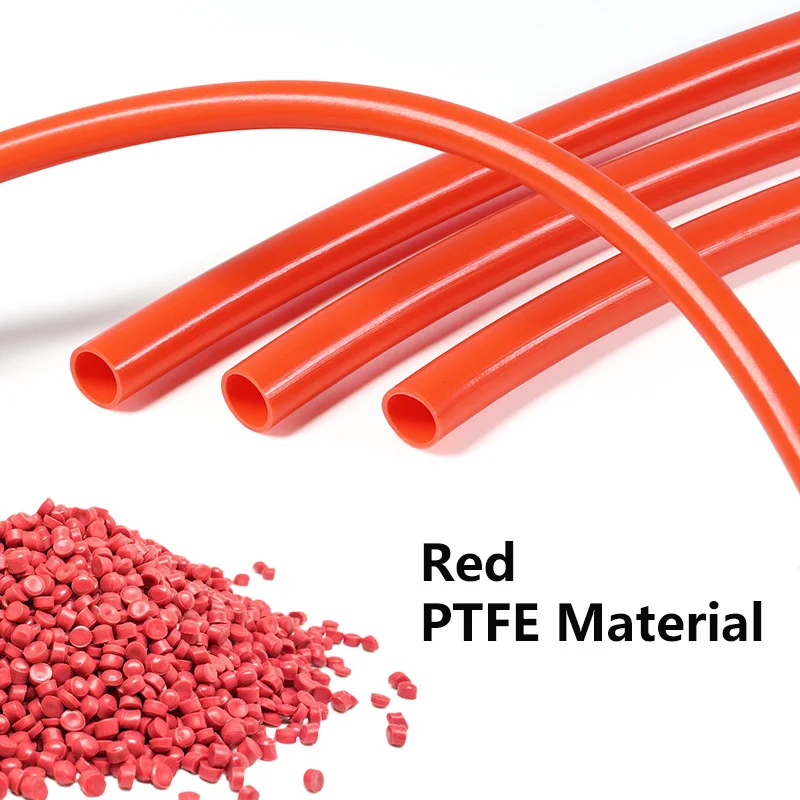 3/5M Red PTFE Tube Diameter 1/2/2.5/3/4/5/6/7/8/10mm High Temperature Insulated Extruder J-head Rigid Pipe 3D Printer Parts