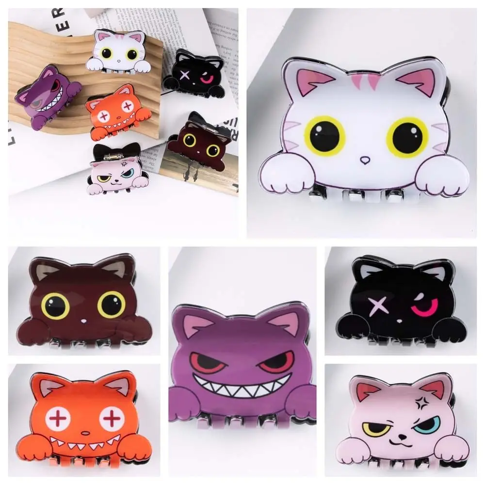 

Elegant Evil Face Cat Hair Claw Cartoon Korean Style Animals Shark Clip Acrylic Mid Size Cartoon Hair Clips Female/Girls