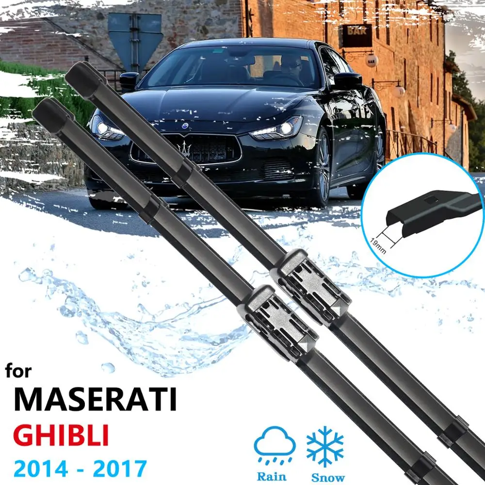 For Maserati Ghibli 2014 2015 2016 2017 Front Window Windshield Windscreen Car Accessories Brushes Washer 2pcs Car Wiper Blades