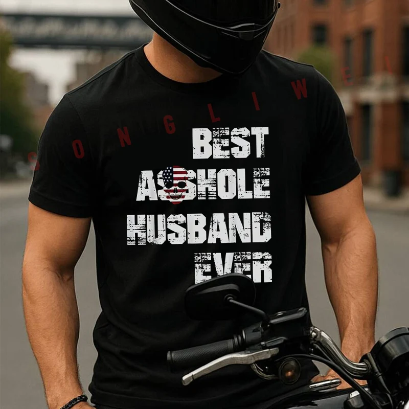 

Funny Wedding Humor Worst Husband Design Moto T-Shirt Fashion Men And Women Aesthetic High Quality Cotton Tees