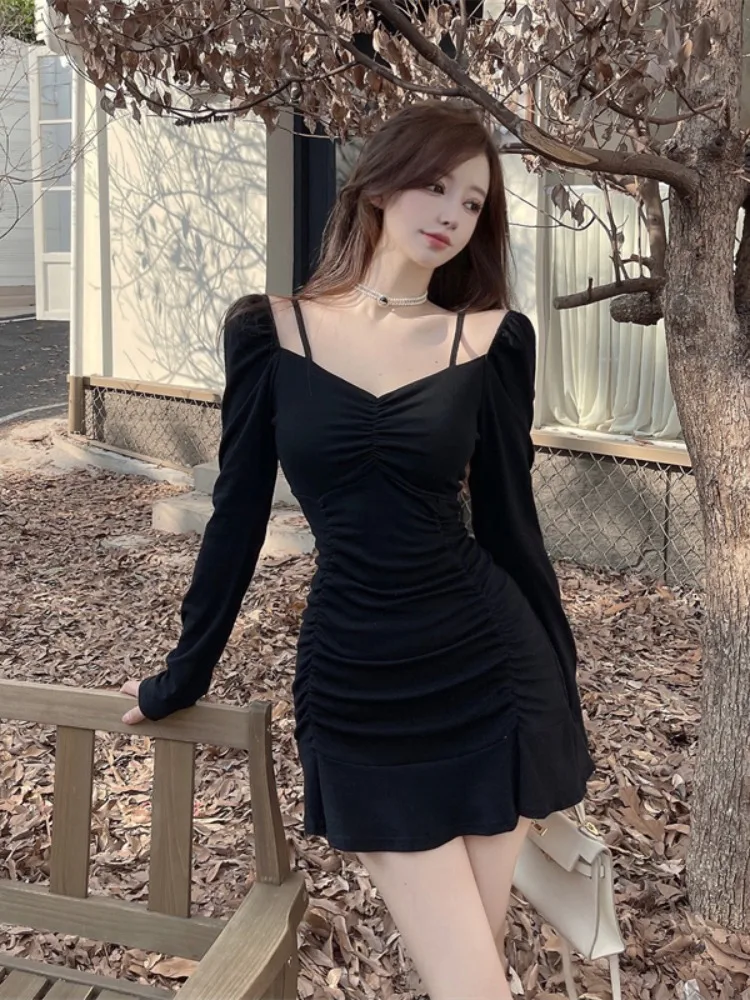 

Сексуальная женская весенняя юбка Pure Desire Spicy Girl на одно плечо Long Sve Dr, маленький размер, утягивающая юбка с кружевной отделкой