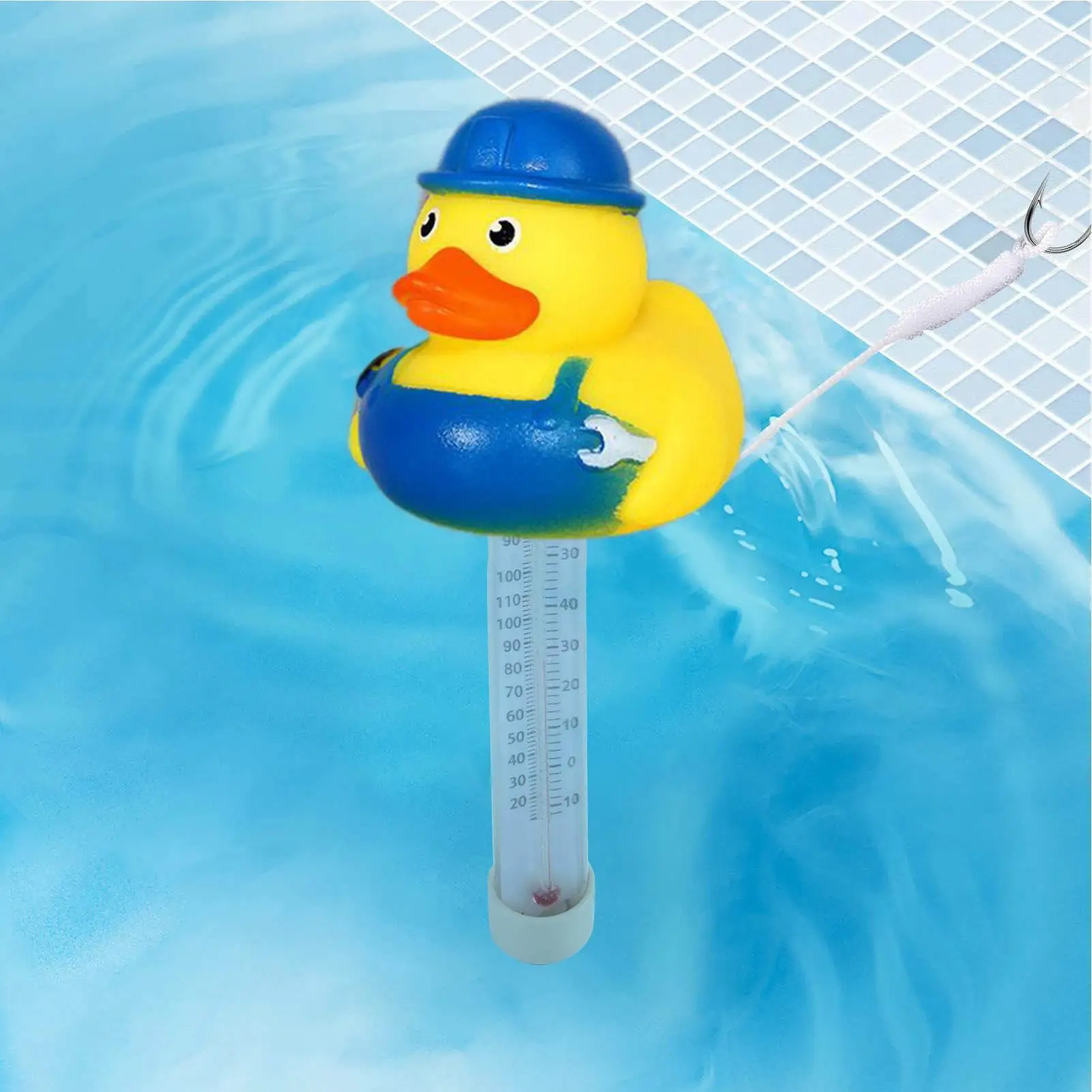 1 Uds. Termómetro de piscina, termómetro de pato para piscina, termómetro flotante para piscina, termómetro de agua, termómetro de baño para bebé