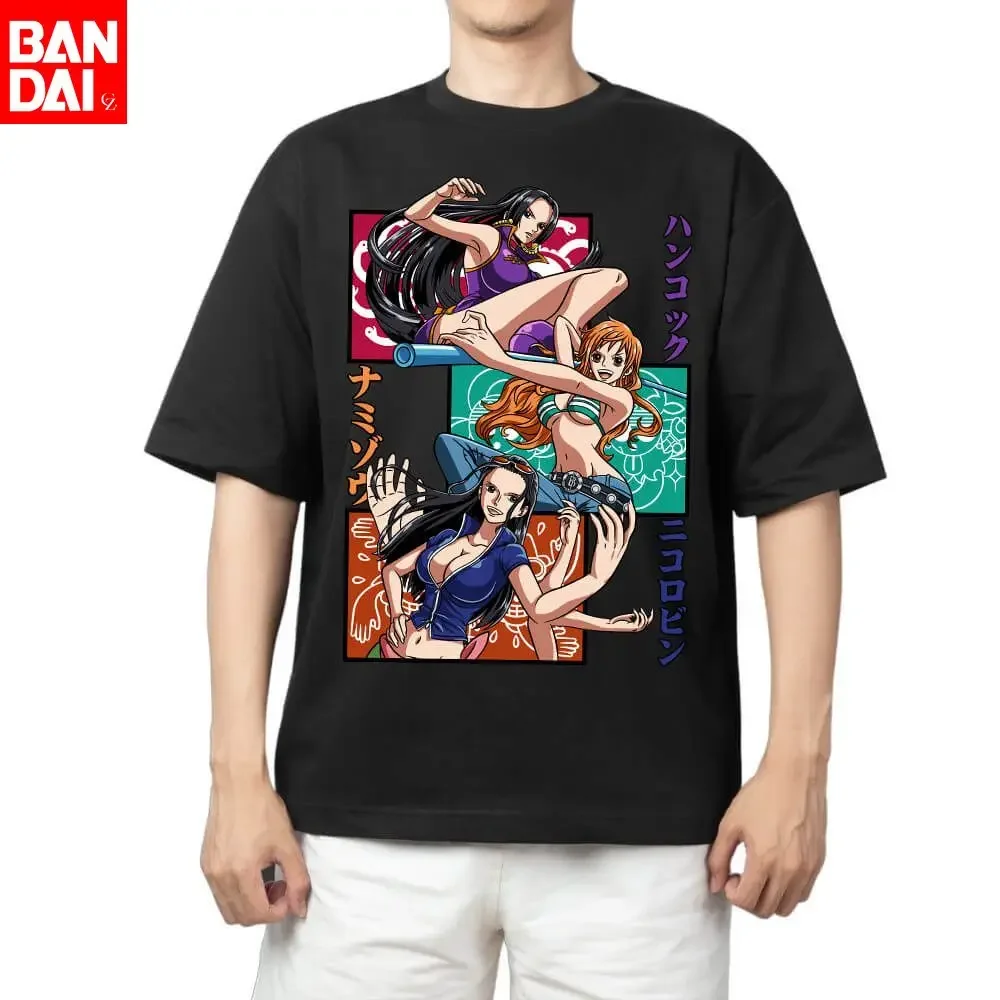 One Piece 2026 Summer Men Cotton T-shirt Streetwear Anime Graphic Oversized Short Sleeve Casual Daily Wear Bartholomew Kuma - Image 2
