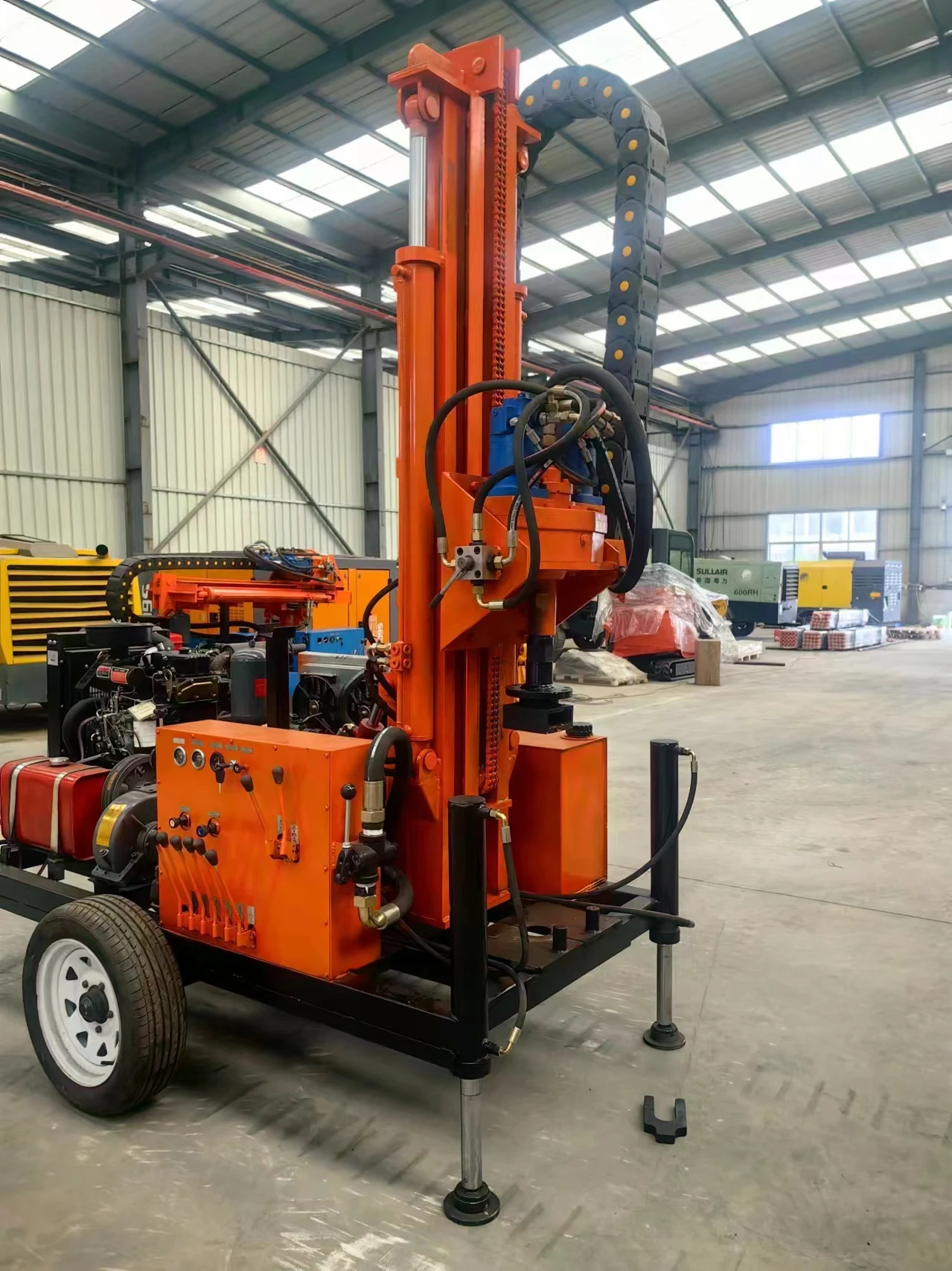 맞춤형 180m 200m 유압 디젤 엔진 수중 시추기