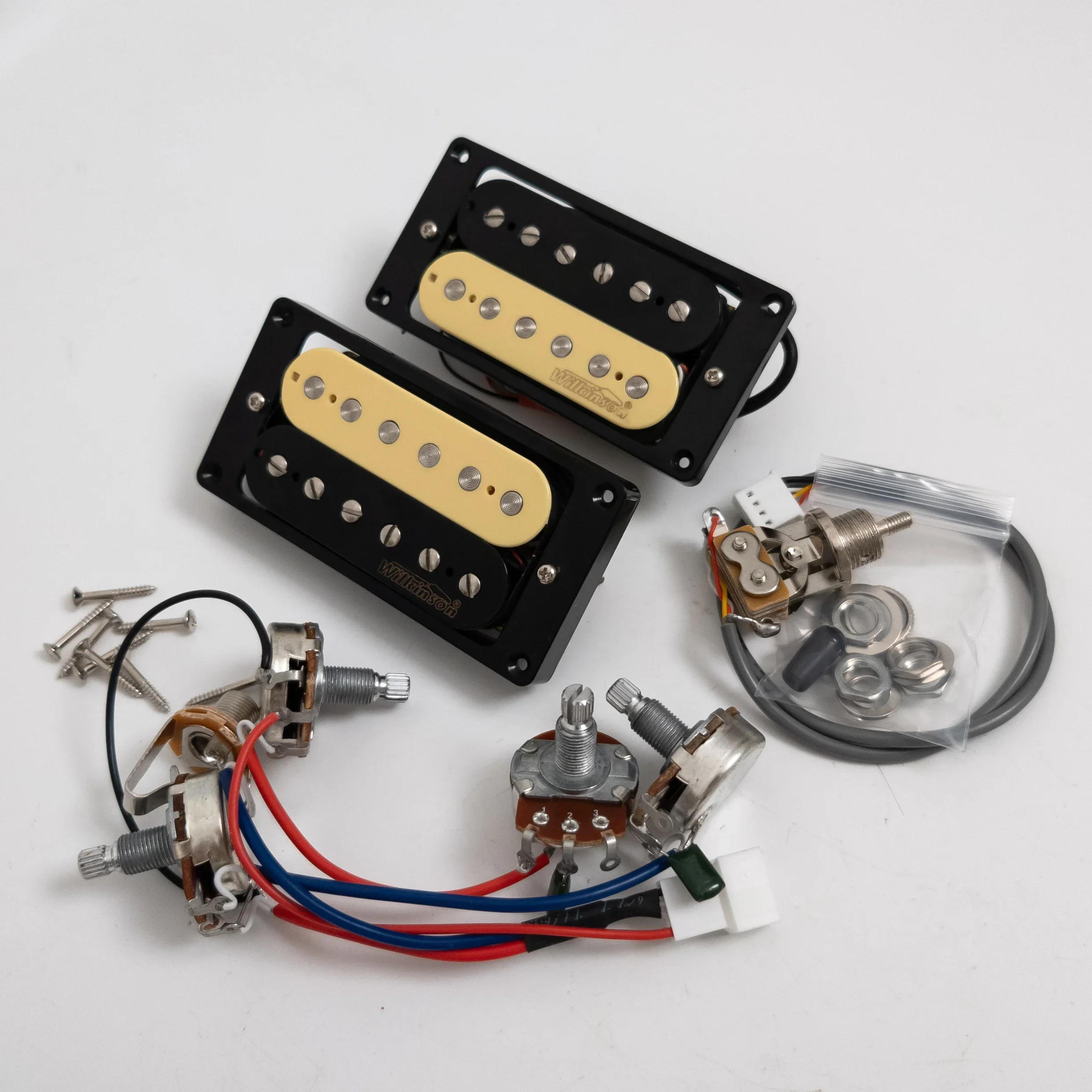 مجموعة ويلكنسون هامبوكر بيك اب 4C مغناطيس سيراميك مع 2V2T مجموعة أدوات تسخير كاملة للجيتار الكهربائي طراز LP #1