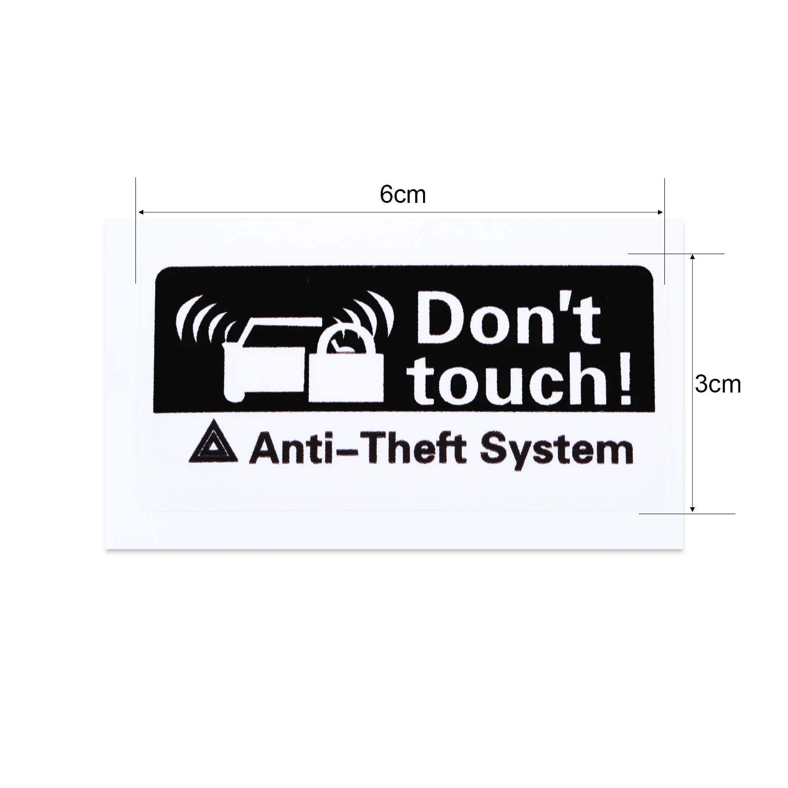 Don\'t Touch Anti-Theft Alarm System Sticker Reflective Vinyl Warning Lable Car Decals Bike Car Styling For Scooter Motorcycle