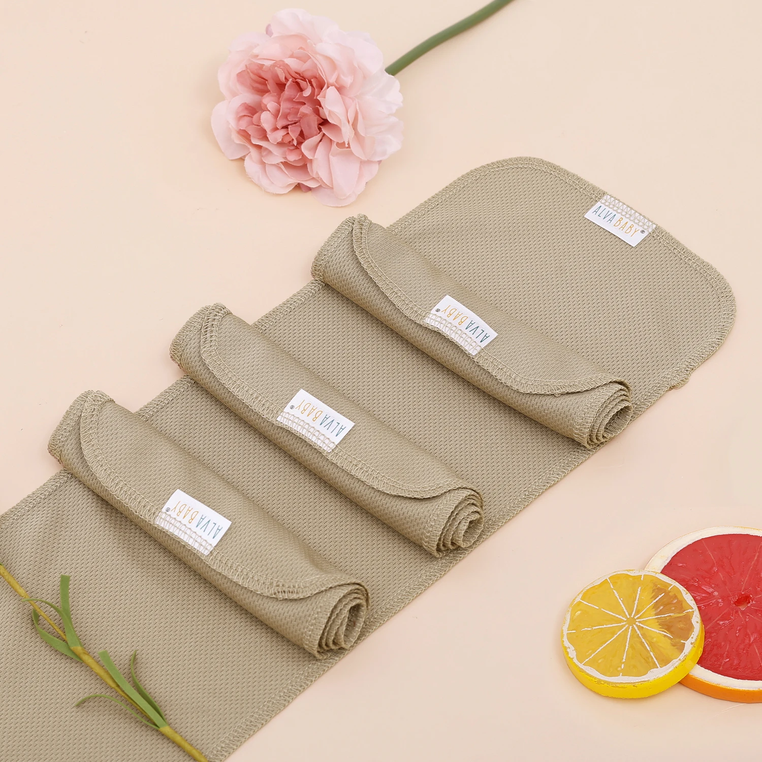 (10pcs per pack) 1-layer AWJ Reusable liners ALVABABY Nappy Liners Washable Baby Athletic Wicking Jersey Cloth Diaper Liners