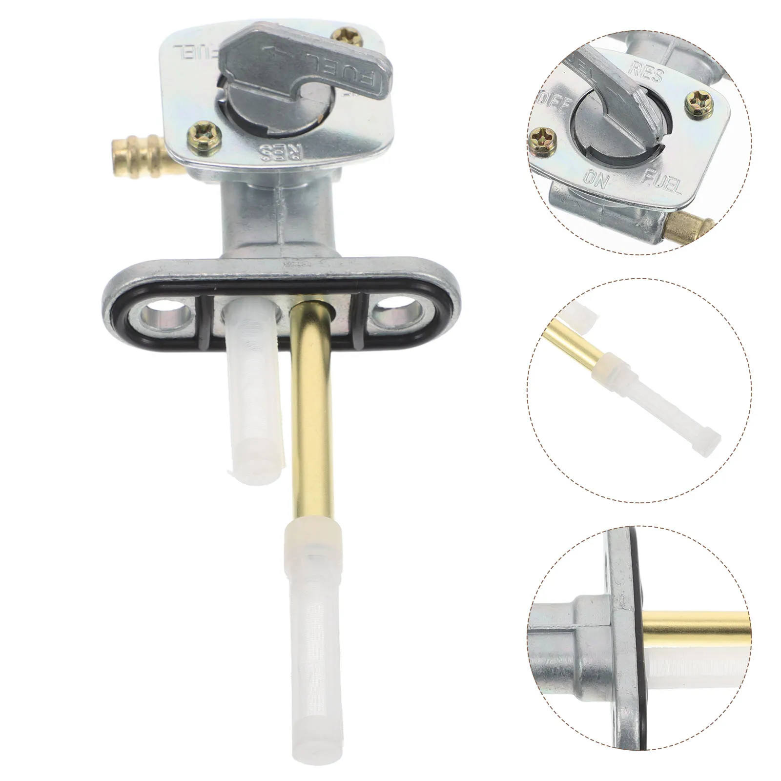 

Universal Gas Shut Off Valve Tank Petcock Switch For Motorcycle Generator Leak-Resistant Durable Easy Install Silver
