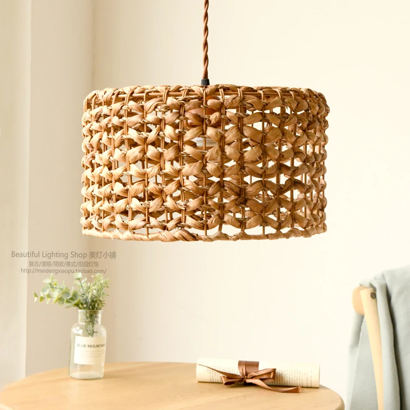 

Small Forest Pendant Vine Weaving Nordic Ins Style Rural Restaurant Coffee Shop Homestay Lighting