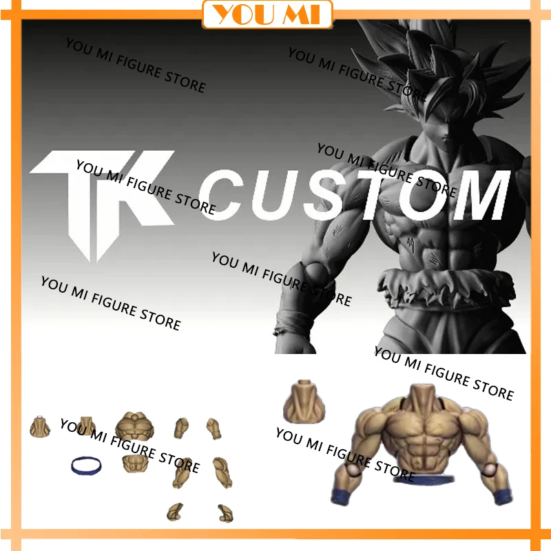 New Original TK CUSTOM Dragon Ball SHF Ultra Instinct Son Goku Upper Torso Muscles Kit Accessories Anime Toy Gifts