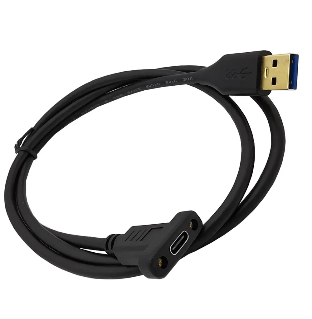 كابل محول USB 3.0 A إلى USB-C مطلي بالذهب، نوع A 3.0 ذكر إلى النوع C أنثى USB 3.1 محول البيانات والشحن