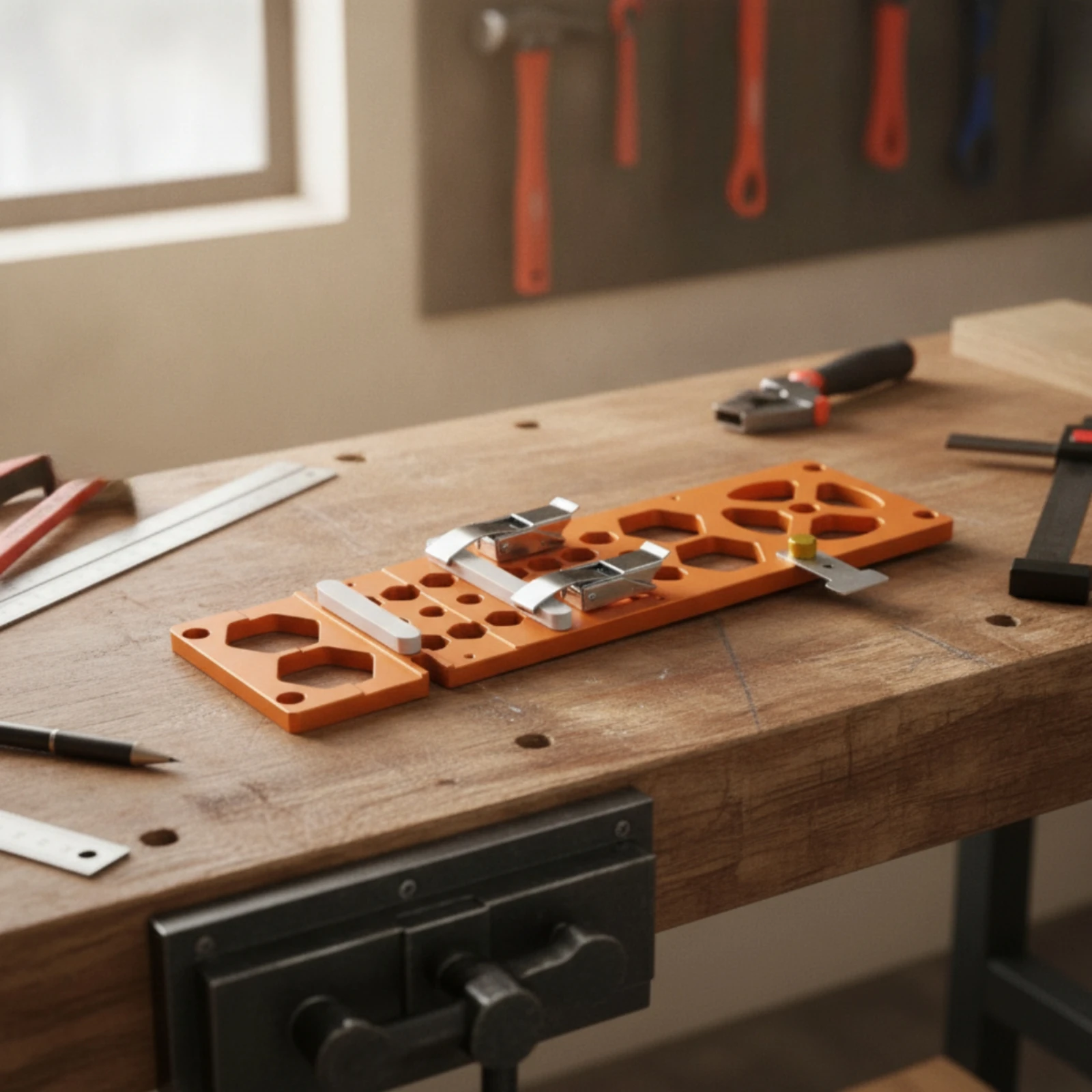 Track Saw Guide Rail Square 90-Degree Track Saw Guide Square Accessory CNC-Machined Tool Aluminum Alloy for Woodworkers