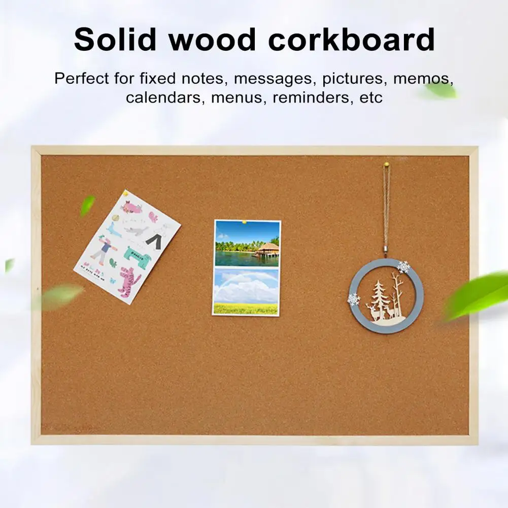 Wood Frame Cork Board Durable Cork Board with Wood Frame Wood Frame Cork Bulletin Board for Notes for Pictures for Office