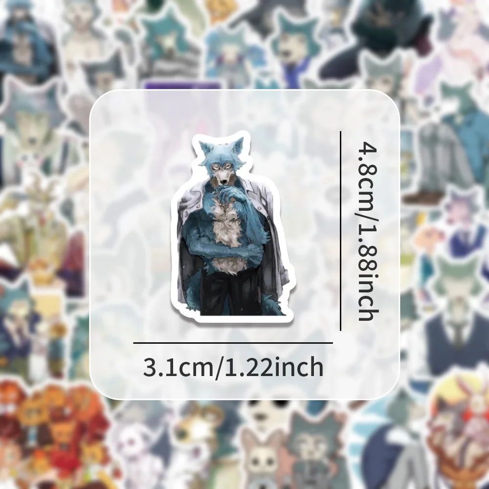 

54PCS BEASTARS Stickers Animal Style Anime Graffiti Funny Cartoon Sticker Kids Toys Suitcase Fridge Laptop Guitar Car Bike Gifts