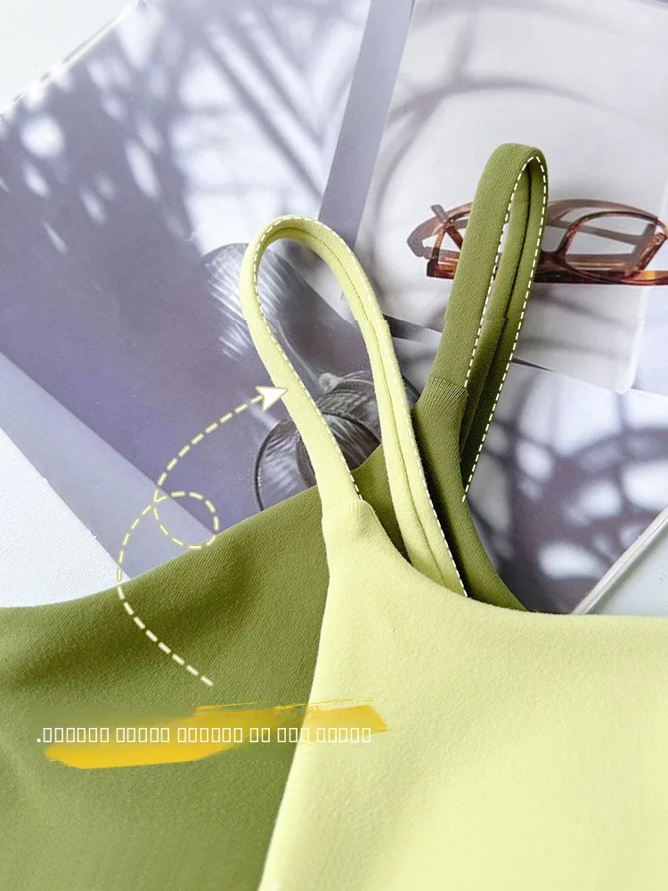 Sujetador deportivo de Yoga para mujer, camiseta sin mangas, chaleco deportivo cómodo y transpirable con almohadilla para el pecho, ropa para exteriores, ort Sle High Elastici