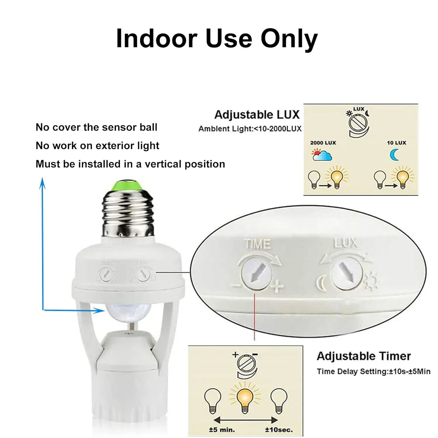 E27 przejściówka do gniazda z czujnikiem ruchu PIR AC100-240V 60W ampułka LED E27 lampa podstawa inteligentny przełącznik światła uchwyt na żarówkę