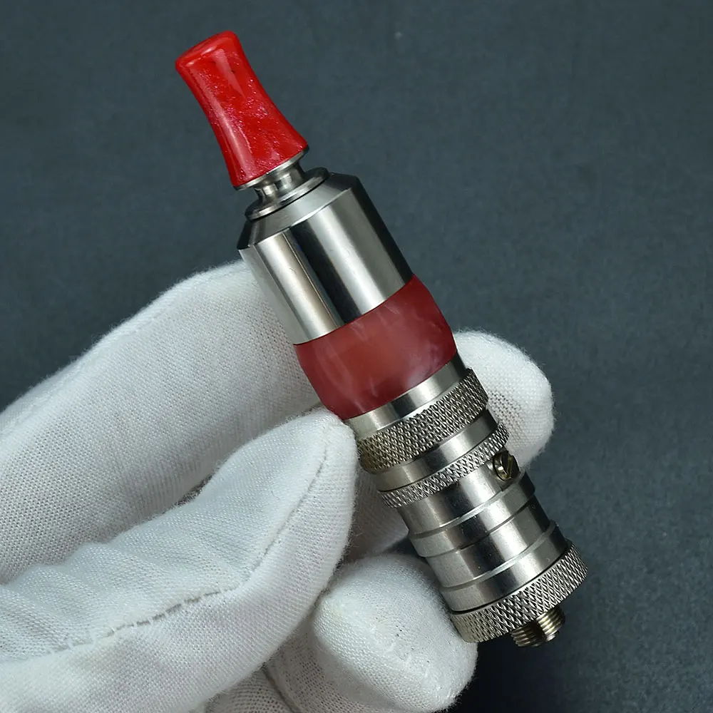 فلاش e-بخار vs المزدوج هيئة الطرق والمواصلات 17 مللي متر وولفكوvape تصميم bellcap الراتنج 316ss 510 mtl بالتنقيط تلميح فلاش مقابل خزان الصلب