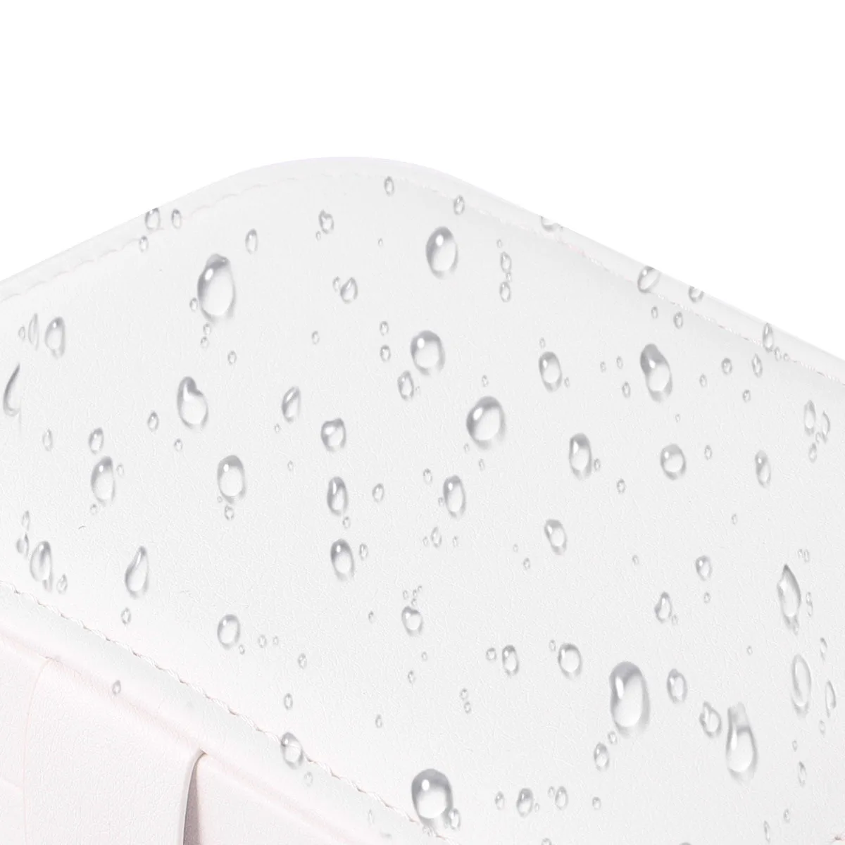 

Jewelry Box White Large Capacity Partition Design Portable Storage Organizer for Rings Earrings Necklaces Display Case Mirror