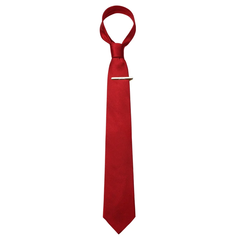 glee-rainbow-genuine-silk-twill-tie-red-color-korean-style-long-tie-fashionable-accessory-for-men