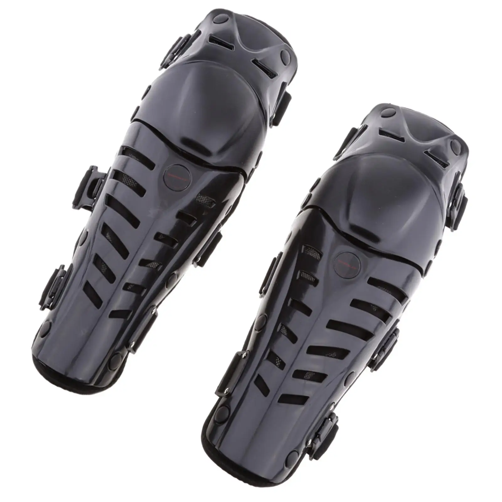 Motorcycle ATV Motocross Adjustable Elbow Knee Shin Guard Pad for Motorbike Mountain Biking Bicycle, Black