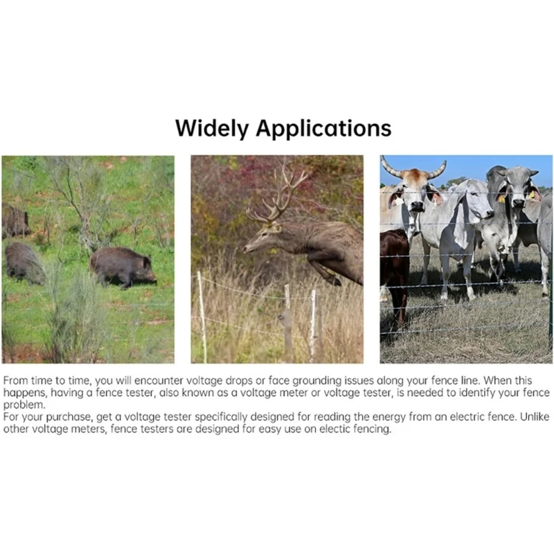 Buscadores fallas cercas Herramienta mantenimiento fácil usar Monitoreo cercas textura ABS A0NC