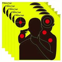 10/30pcs Self-Adhesive Range Practice Splatter Target Sticker 8 Inch Target Aiming Training Supplies Sticker Fluorescent Color