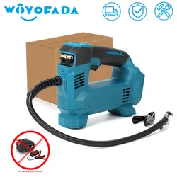 WOYOFADA Cordless Electric Air Pump For Car Bicycle Tires Balls Portable Car Tire Inflator Air Compressor For Makita 18V Battery