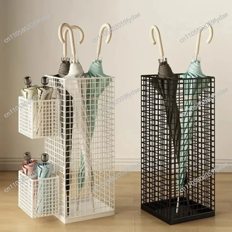 Rust-Resistant Metal Umbrella Stand Storage Rack for Doorway Durable Organizer Modern Entryway Stand Large Capacity