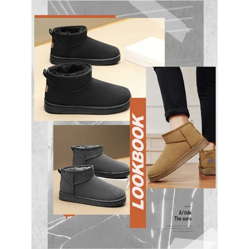 

Новые роскошные зимние сапоги 2026 года: теплые, на флисовой подкладке, хлопковые, для пар, большие размеры, для мужчин и женщин, уличные ботинки