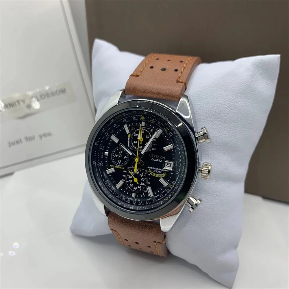 Citizen Eco-Drive Watch for Men Luxury Fashion Steel Strap Quartz Watch for Men Valentine's Day Gift Montre Homme Relogio Reloj