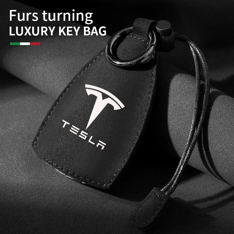

Fur Tesla car key bag, multi-functional, creative, simple and personalized brand car key bag bag cover