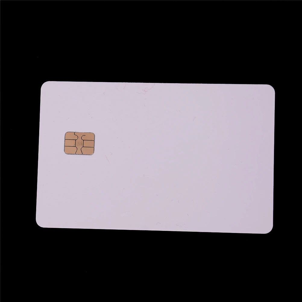 5Pcs White White PVC Card Contact Sle4442 Chip Smart IC Blank With SLE4442 Chip Blank Smart Card Contact IC Card Safety 10 years