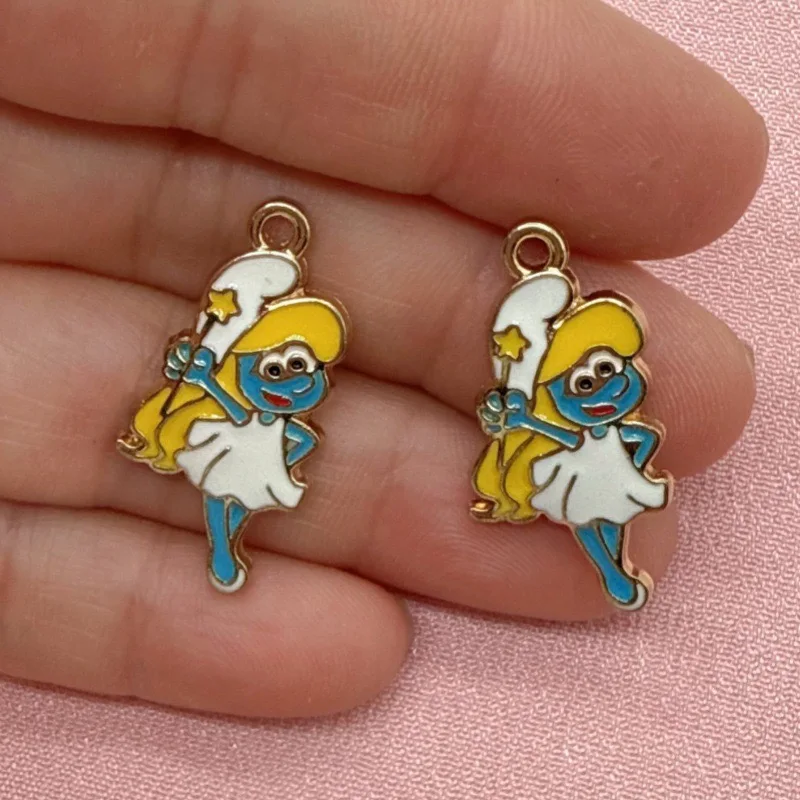 10 Stück Cartoon Anime DIY Schmuckzubehör Legierung Emaille-Anhänger Schlüsselanhänger Ohrringe Taschenanhänger