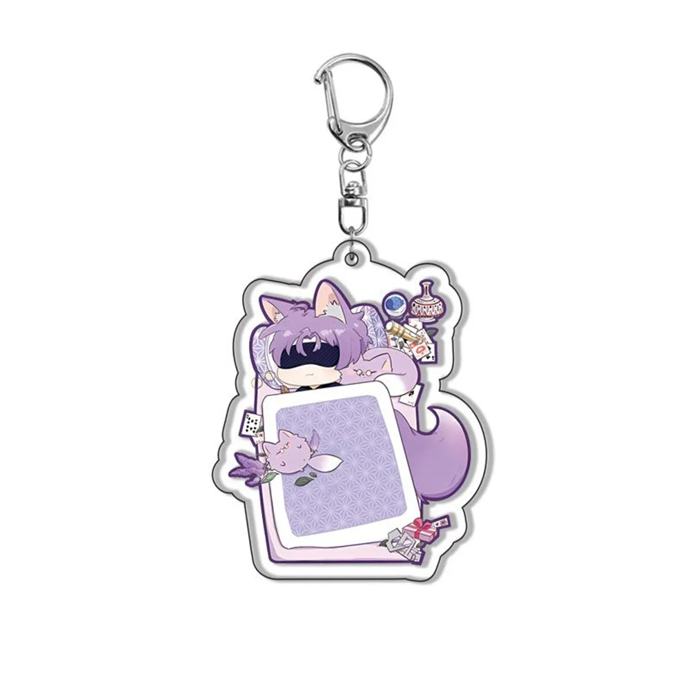 Anime Game Nu: Carnival Keychain Anime Sleeping Figure Eiden Aster Morvay Edmond Cartoon Key Chain Backpack Pendant Accessories