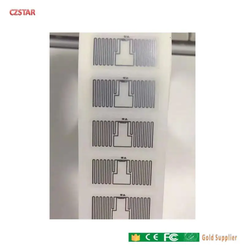 Czstar 100Pcs Epc Gen2 Long Range Uhf Rfid Tag Sticker Zelfklevende U8 U9 Chip Epc Gen2 Passieve Uhf Tag Natte Inlay Papieren Label
