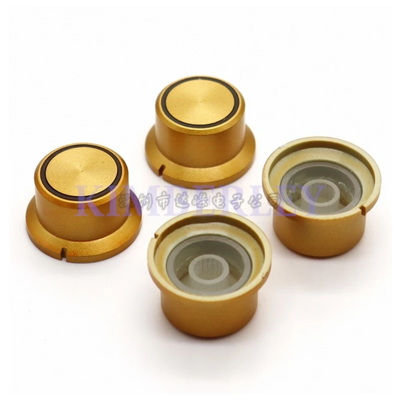 3PCS 25 X 14MM Gold Knob Cap Light Guide Knob Cap Volume Potentiometer Knob Cap Plastic Switch Knob Cap