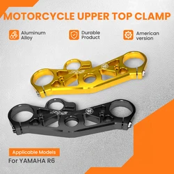 Aluminum Motorcycle Front Fork Lowering Triple Tree Front End Upper Top Clamp For YAMAHA R6 2008 -2015