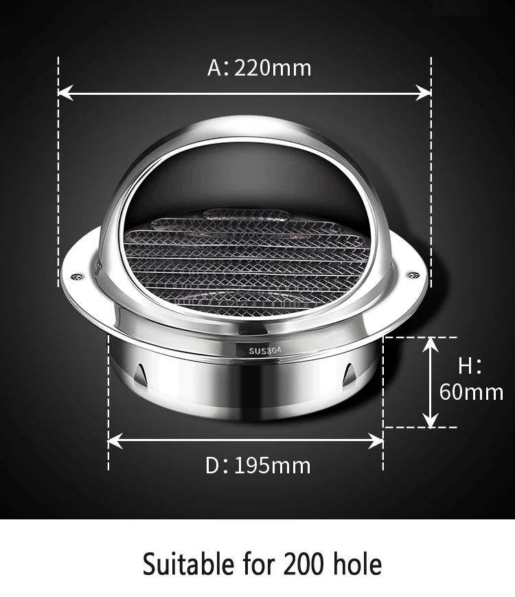 Variant: 304 steel 200mm